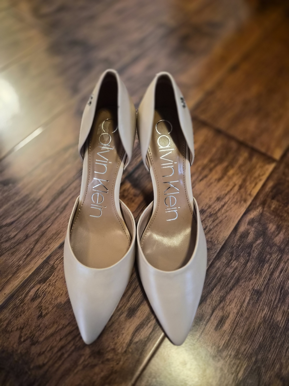 Calvin Klein Women's Pointed Toe D'Orsay Pumps in Cream